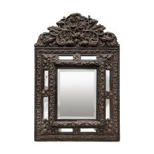 Flemish embossed brass mirror